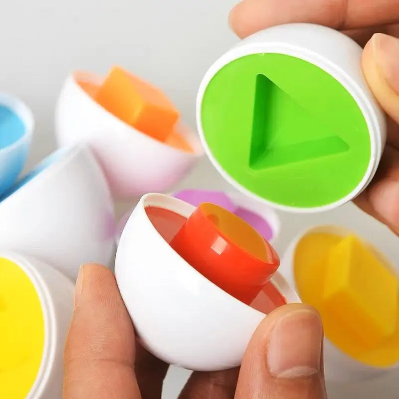 Montessori Egg Puzzle – Shape & Color Matching Toy for Kids