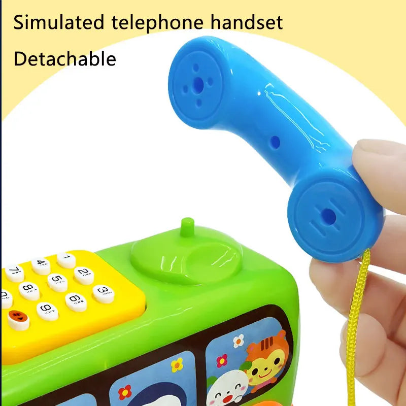 Toddler Telephone Toy – Interactive Musical Bus Learning Toy