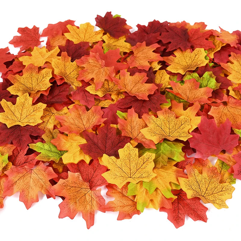 Artificial Maple Leaves Silk Fall Leaf Decorations for Home & Party