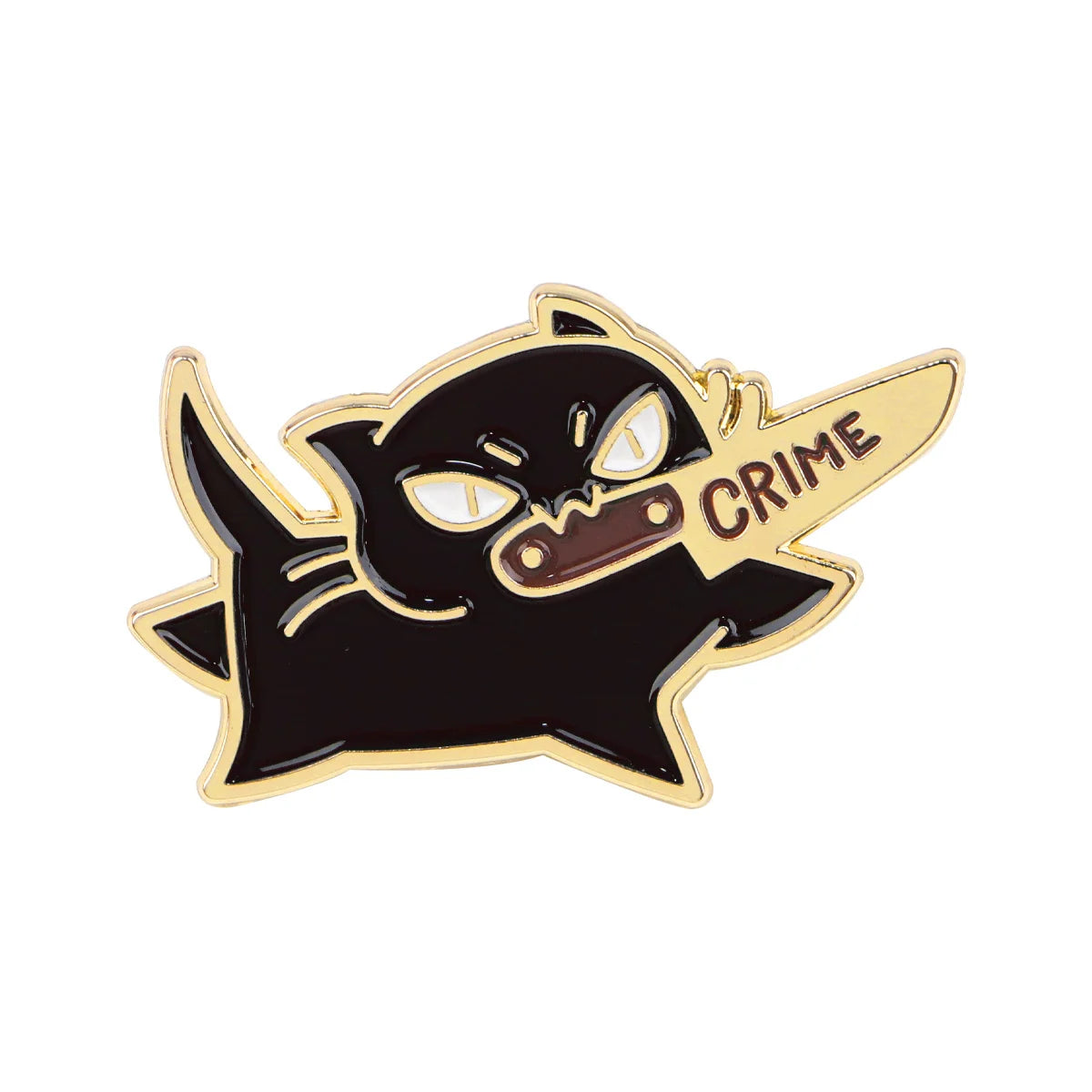 Black Cat Enamel Pin – Cute Animal Lapel Brooch