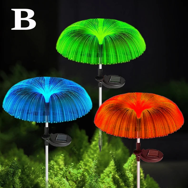Solar Garden Lights 7 Color Changing Jellyfish Pathway Lights