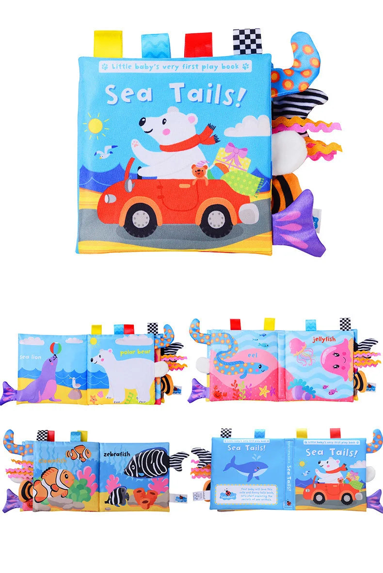 Baby Sensory Cloth Book Montessori Animal Activity Toy
