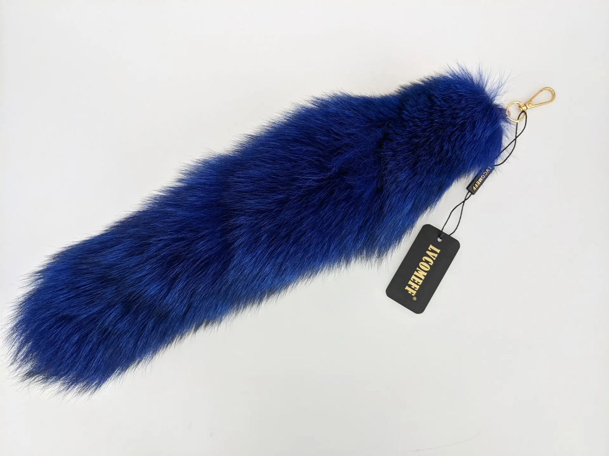 Fox Tail Keychain for Women Furry Y2K Car Accessory