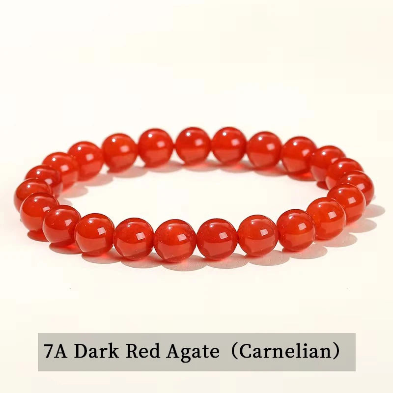 Natural Stone Bead Bracelet – Crystal & Agate Jewelry