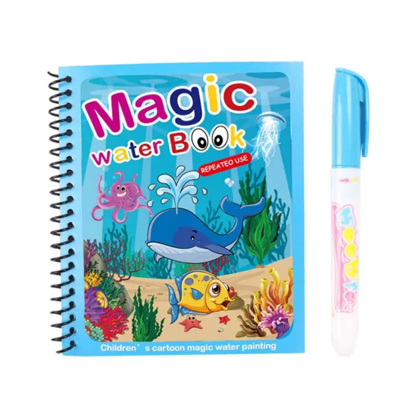 Reusable Water Coloring Book for Kids with Water Pen