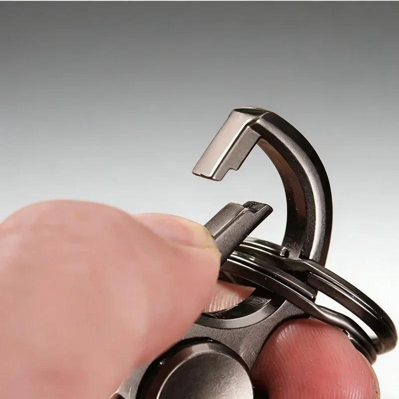 Metal Fidget Spinner Fingertip Toy Keychain EDC Tool Gift