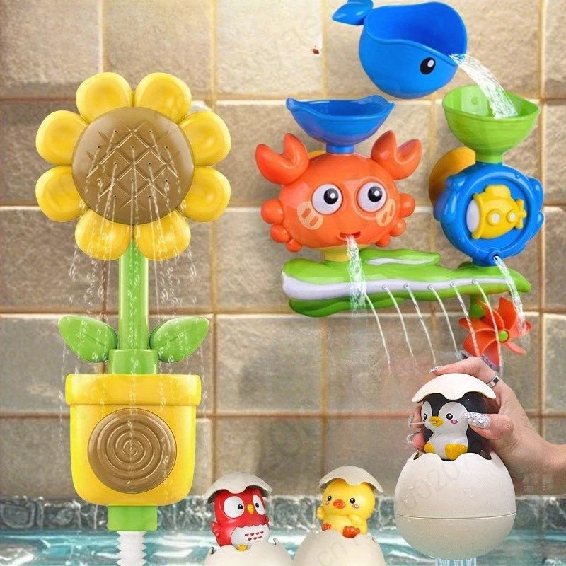 Interactive Suction Cup Bath Toy Set for Toddlers