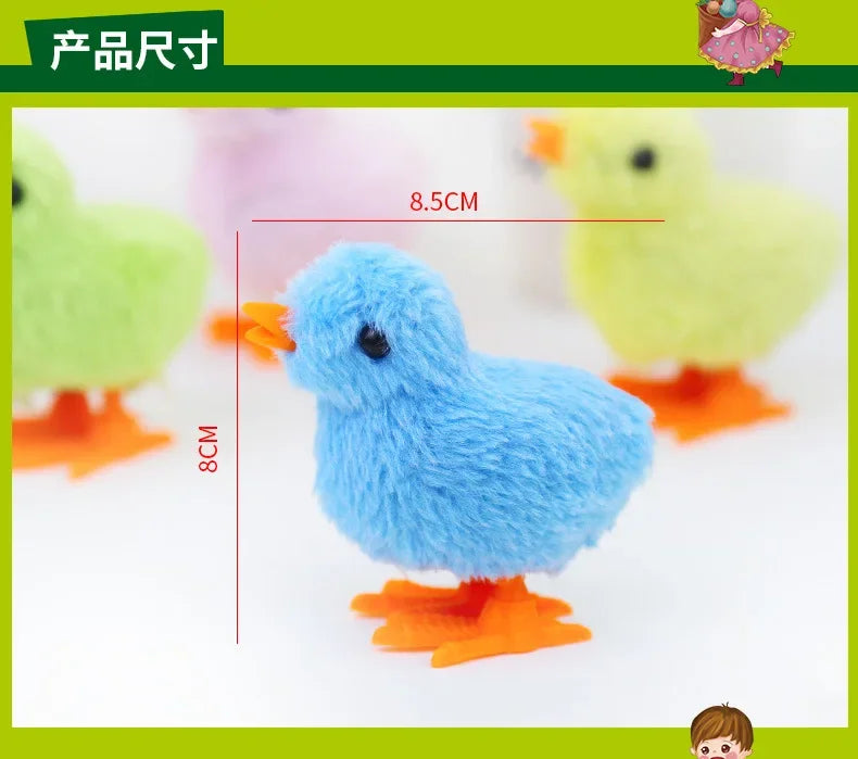 Wind Up Cat Toy – Hopping Plush Chick Interactive Pet Toy