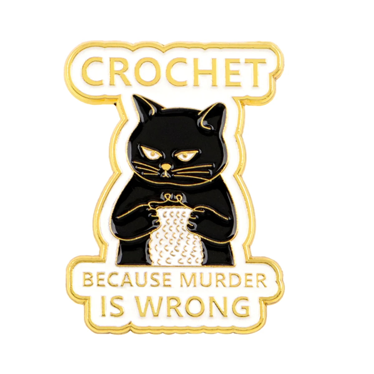 Black Cat Enamel Pin – Cute Animal Lapel Brooch