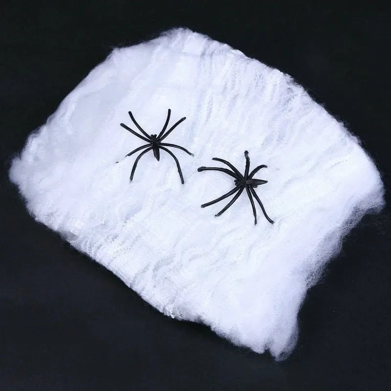 Halloween Spider Web Decoration – Stretchy Cobweb Party Decor