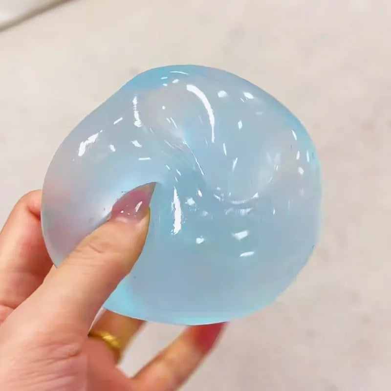 Blue Squishy Ball – Soft Mochi Squeeze Fidget Toy