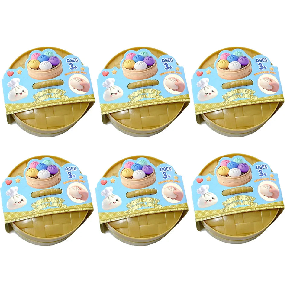 Dumpling Squishy Toy – Glitter Sensory Squeeze Stress Relief