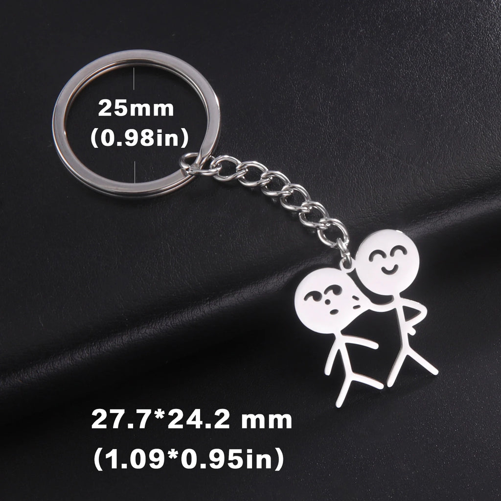 Middle Finger Keychain Stainless Steel