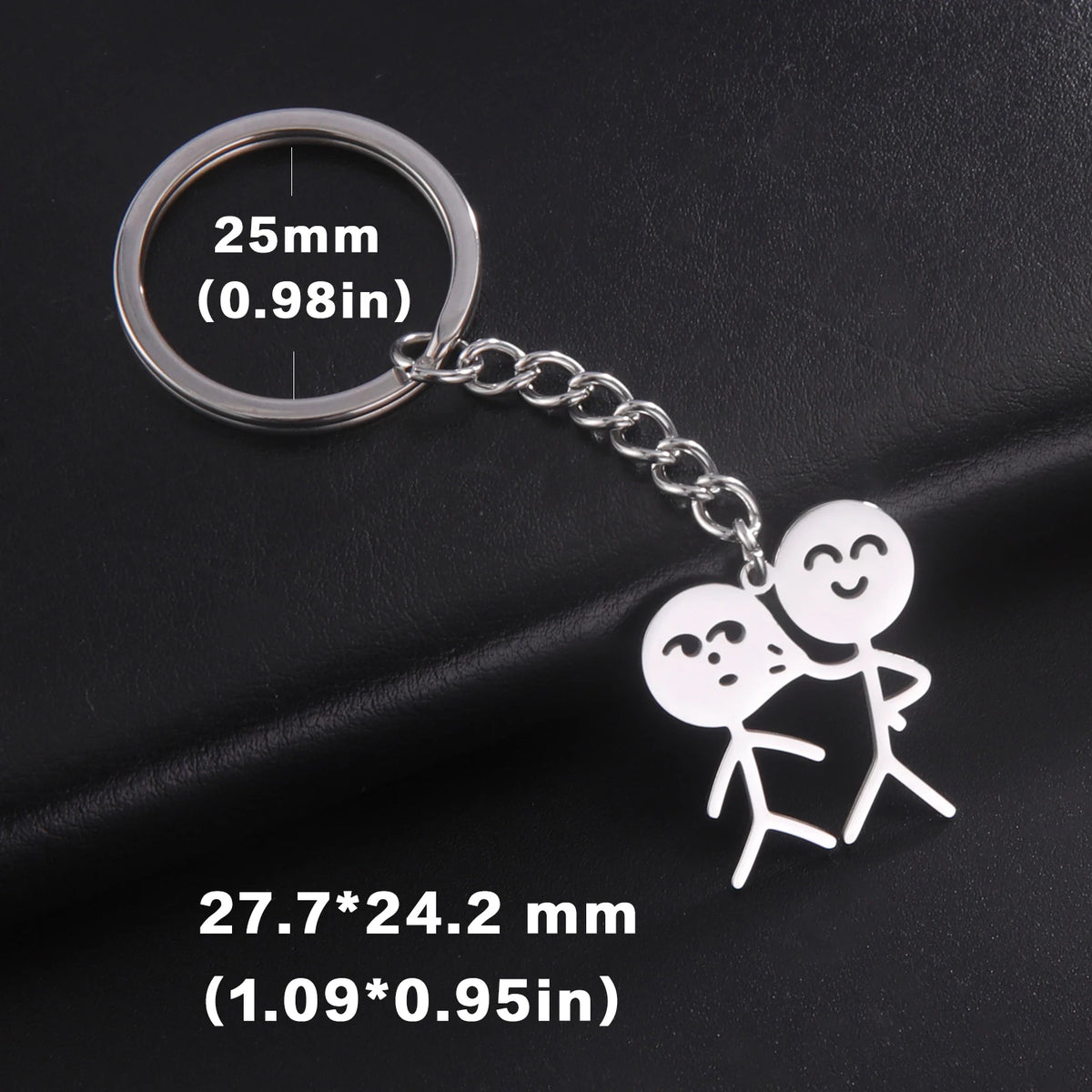 Middle Finger Keychain Stainless Steel