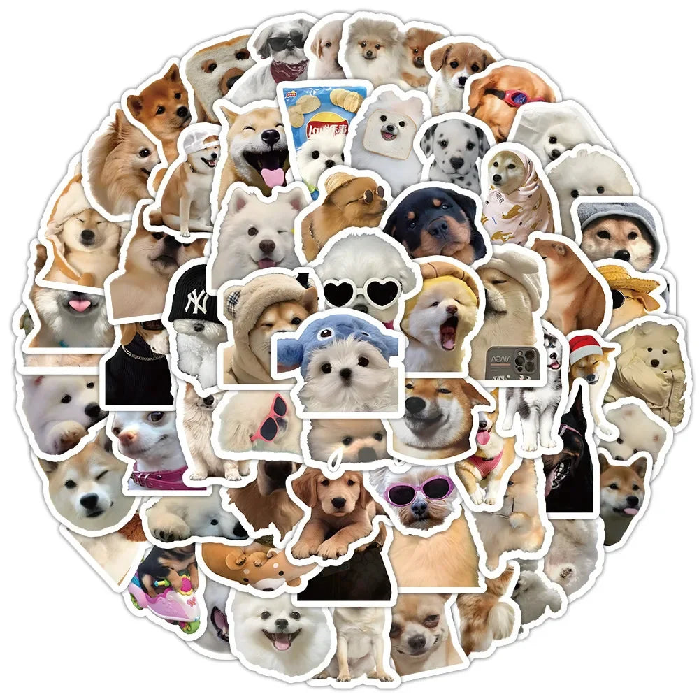 Funny Dog Stickers – Cute Cartoon Decals for Kids & Stationery